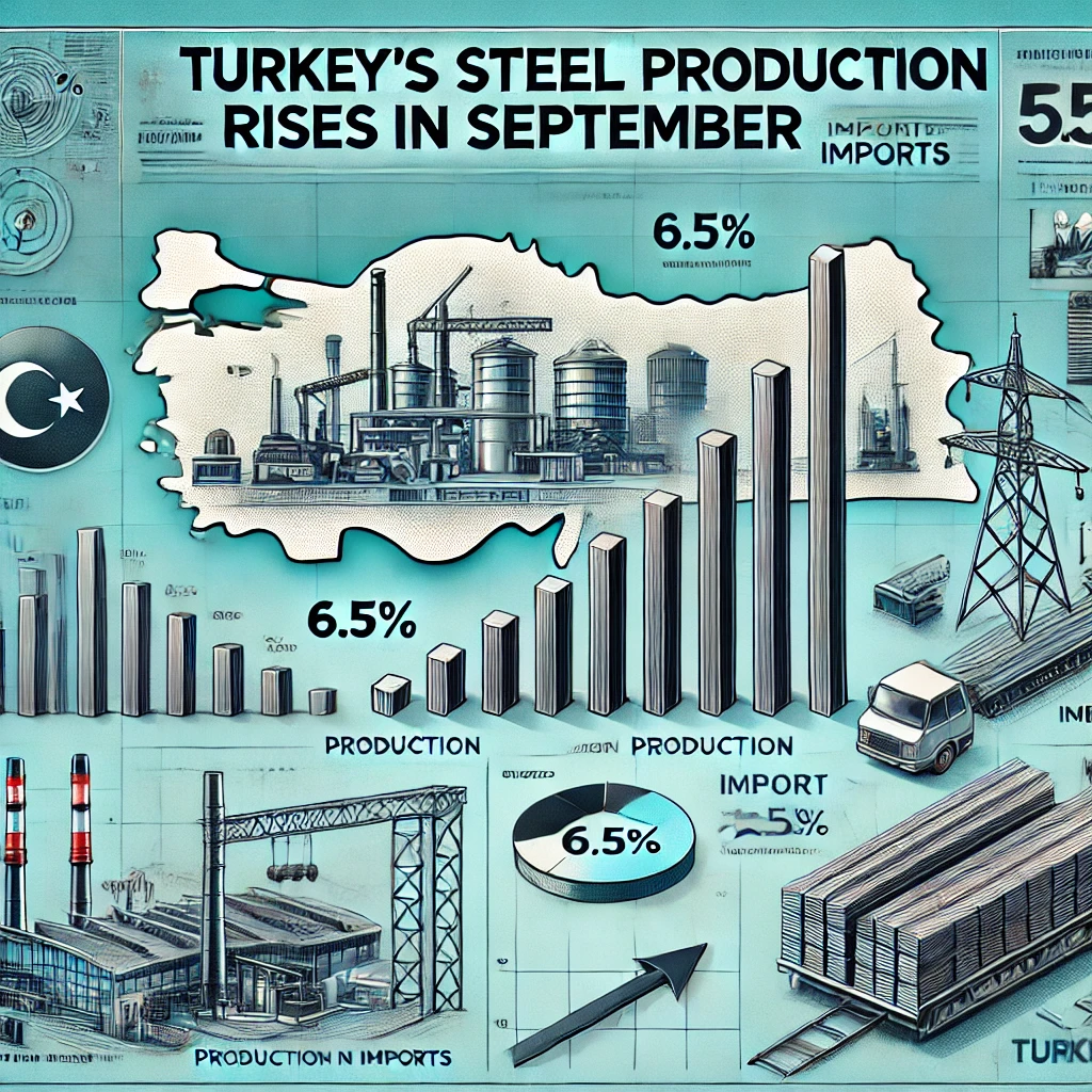 TÜRKİYE’NİN HAM ÇELİK ÜRETİMİ EYLÜLDE %6,5 ARTTI, SEKTÖRDE TOPARLANMA SİNYALLERİ