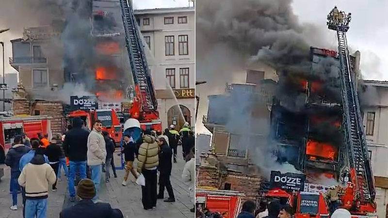 Mısır Çarsının Yanında Yangın Çıktı