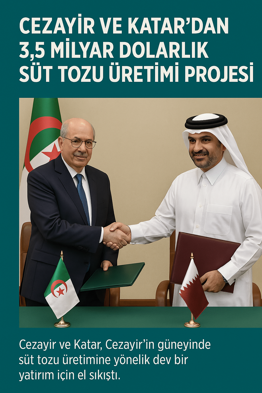 CEZAYİR VE KATAR’DAN 3,5 MİLYAR DOLARLIK SÜT TOZU ÜRETİMİ PROJESİ