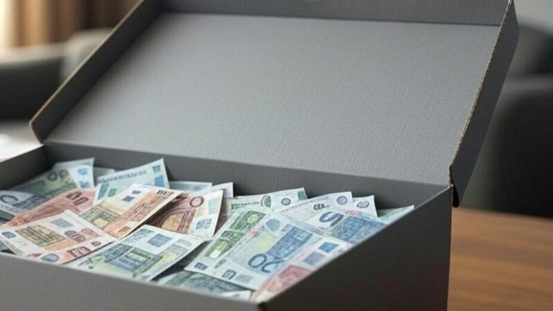 Vergi ödemeyen iş insanının evinde ayakkabı kutusundan Euro’lar bulundu