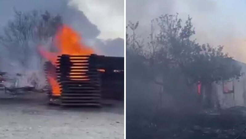 Fabrikaya sıçrayan yangın Antalya’da çıktı.