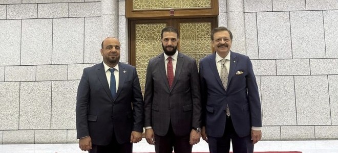 TOBB Başkanı, Suriye Cumhurbaşkanı Ahmed Şara ile görüşme gerçekleştirdi