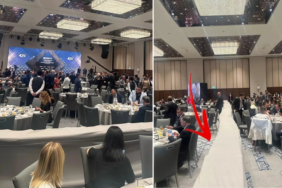 DEİK’in iş dünyasını bir araya getirdiği programda oturma düzeni eleştiri aldı.