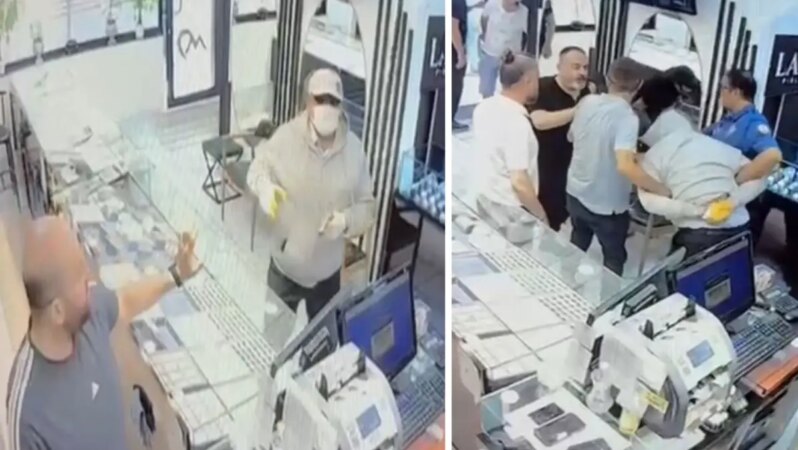 Esnaftan meydan dayağı: Oyuncak tabancalı kuyumcu soygunu