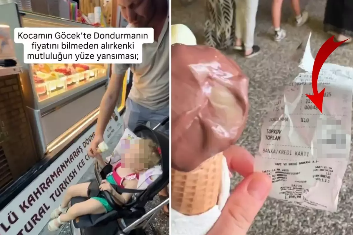 İki top dondurma için ödenen para gerçekten de çok.