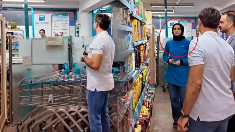 Zincir markete denetim için giden belediye başkanı, personelin cevabıyla şaşkına döndü.