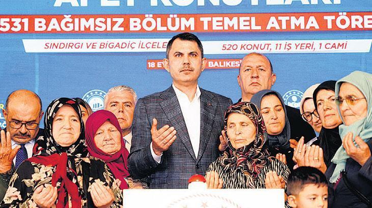 Balıkesir’de konutları 1 yıl içinde teslim edeceğiz