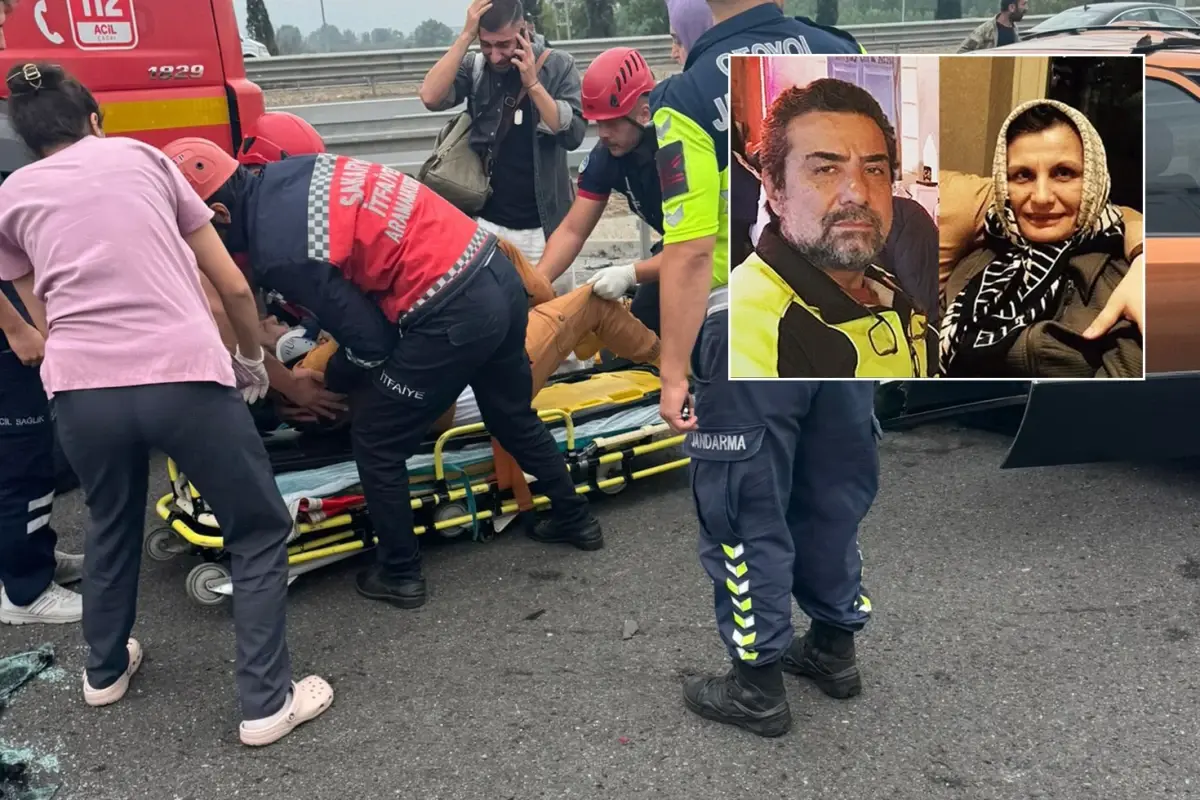 Çarpışan otomobillerde iş insanı ve eşi hayatını kaybetti.