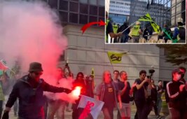Fransa alevler içinde! Sendika üyeleri ekonomi ve maliye bakanlığına girdi.