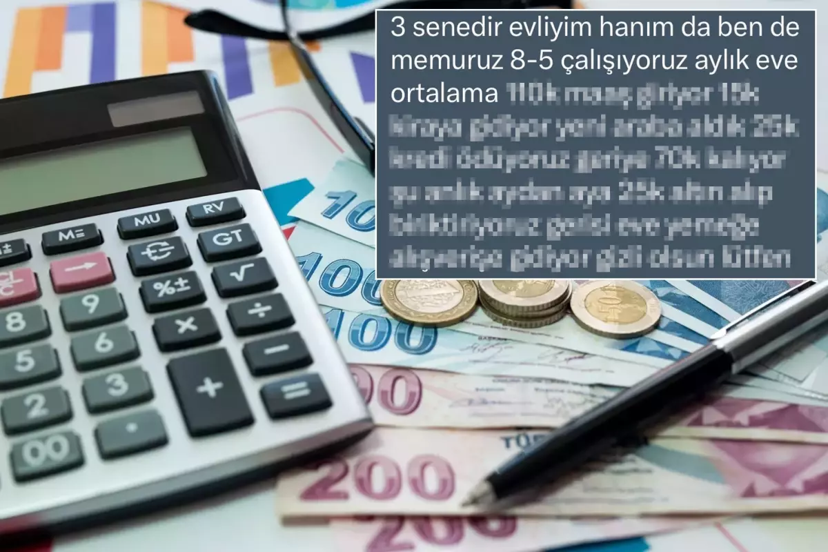 Her ay evine gelen parayı paylaşan memurun hesabı tartışma konusu oldu.