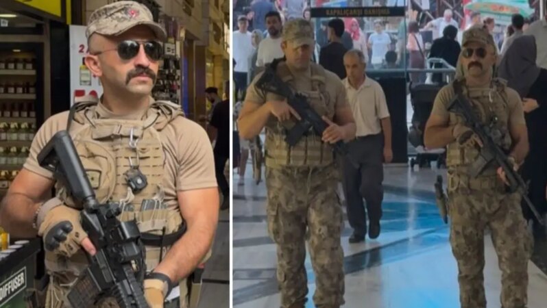 Bursa Kapalıçarşı’da dikkat çeken manzara: Özel harekat ekipleri tam teçhizatla hazır bekliyor