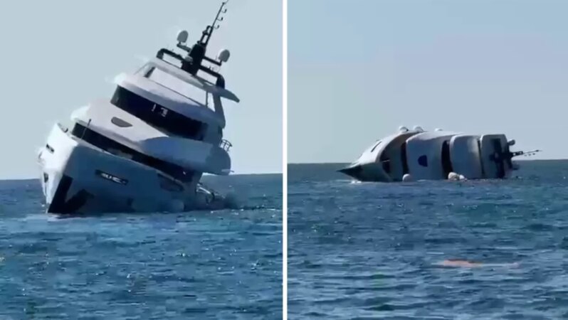 Sahibine teslim edilen lüks yat, 15 dakikada battı.