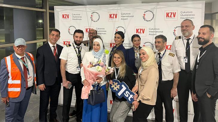 Şam ile Çukurova Uluslararası Havalimanı arasında uçuşlar başladı.