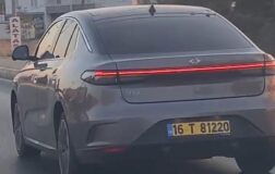 TOGG’un yeni T10F sedan modeli Ayvalık’ta görüntülendi.
