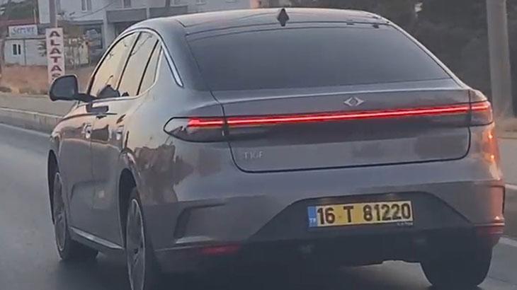 TOGG’un yeni T10F sedan modeli Ayvalık’ta görüntülendi.