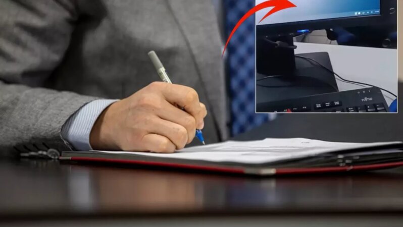 Vergi memuru bilgisayar ekranını paylaştı, ekrandaki ayrıntılar tartışma oluşturdu.