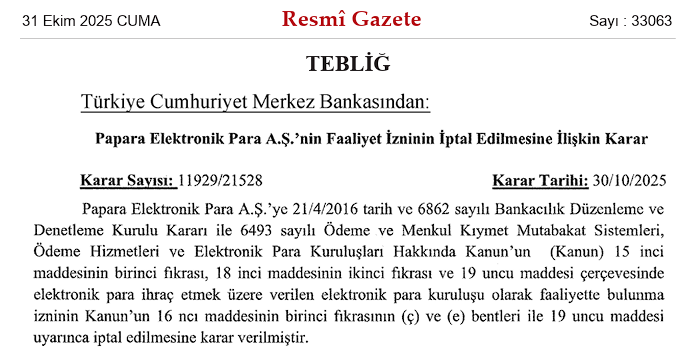 Papara'nın Faaliyet İzni İptal Edildi 2 image 116